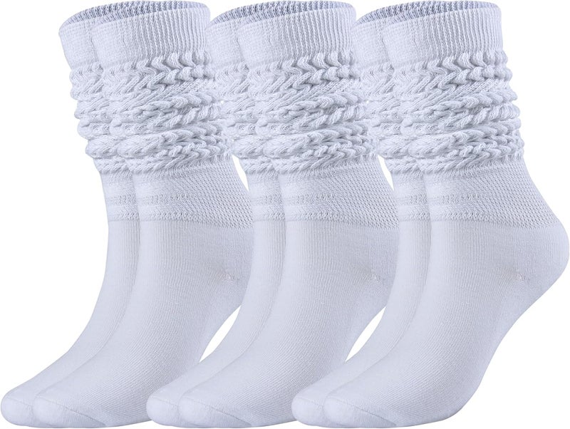 JORMATT Women Slouch Socks Thick Boot Socks Soft Extra Long Knee High Scrunch Socks Size 5-10 - Image 1